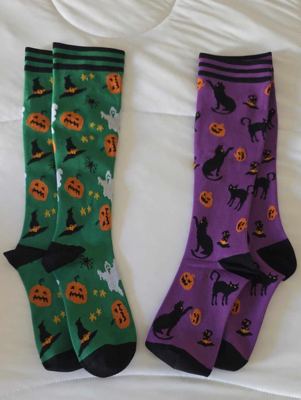 2 Pairs, Halloween-themed Compression Socks, NWOT